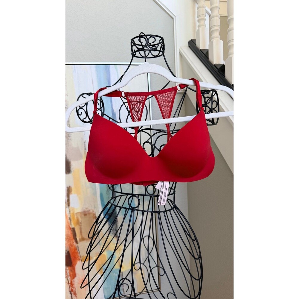 Victoria's Secret T-Back Racerback Bra 36C Red
